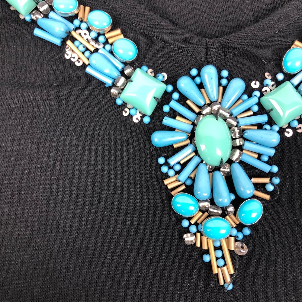 Cache Turquoise Beaded Top - Picture 5 of 8